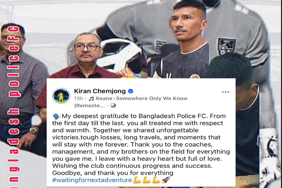 Nepal Skipper Kiran Chemjong Leaves Bangladesh Police FC, Awaits ‘Next Adventure’