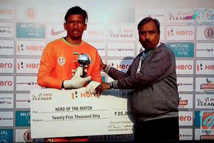 Kiran Chemjong Declared Man Of The Match; Receives Nrs 40,000