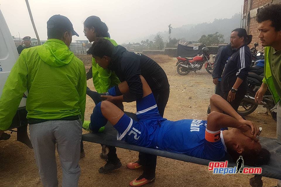 Ruslan Three Star Skipper Bikram Lama Has His Leg Fractured; Rushed To Kathmandu By Evening Flight