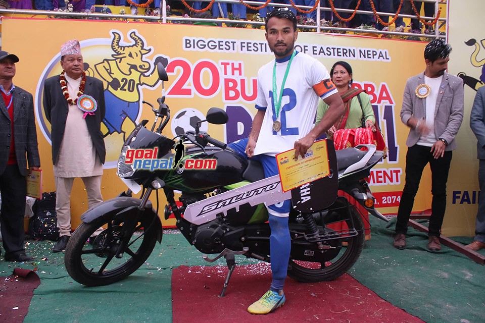 Nirajan Khadka Declared MVP; Receives One Motorbike