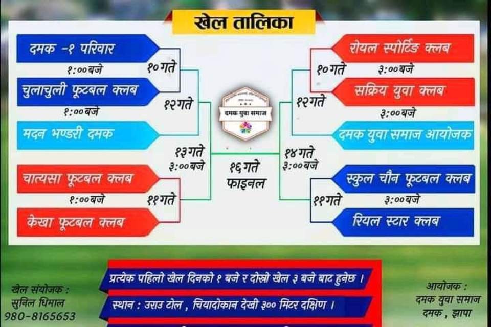 Jhapa District-wide Football Tournament From Tomorrow