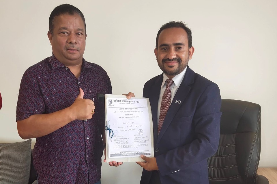 Kathmandu DFA President Birat Jung Shahi Files Candidacy For ANFA Vice President