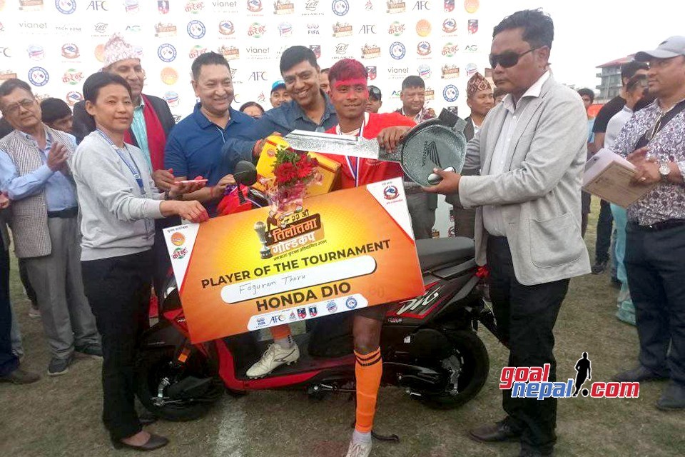 22nd Tilottama Gold Cup: Faguram Tharu Adjudged MVP
