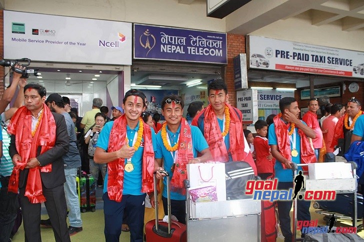 Nepal National U18 Team Returns Home From Thimpu