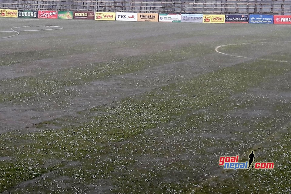 Massive Hailstorm In Birtamod, Jhapa; Hailstorm Covers Domalal Rajbanshi Ground