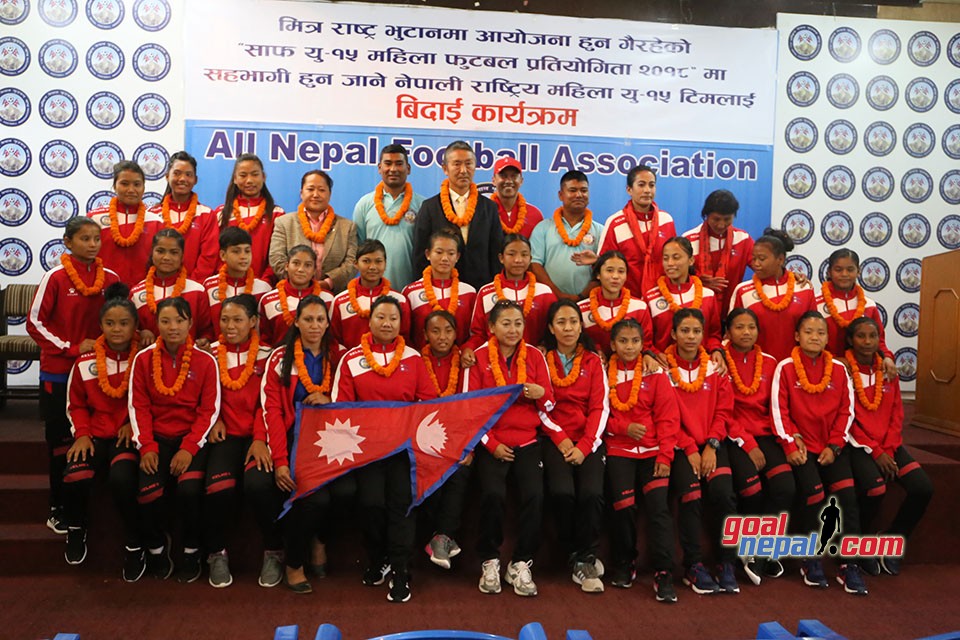 ANFA Bids Nepal U15 Womens  Team Farewell To Bhutan