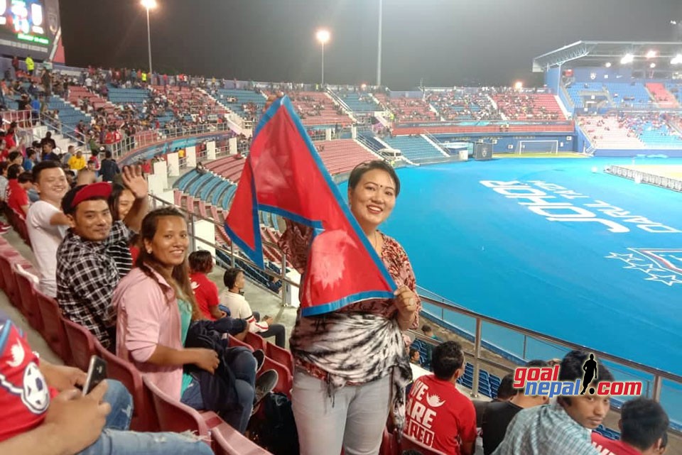 Nepalese Fans Support Team Nepal Against Johor