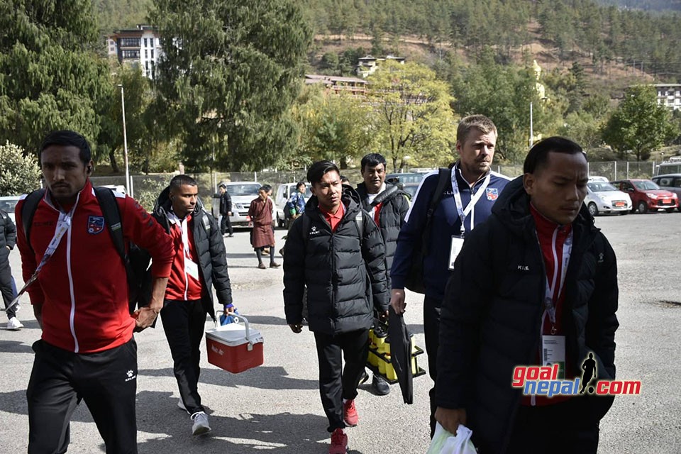 Team Nepal Arrives Changlimithang Stadium For Kuwait Clash