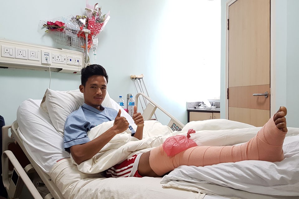 Nepal International Bikram Lama Speaks From Hospital Bed