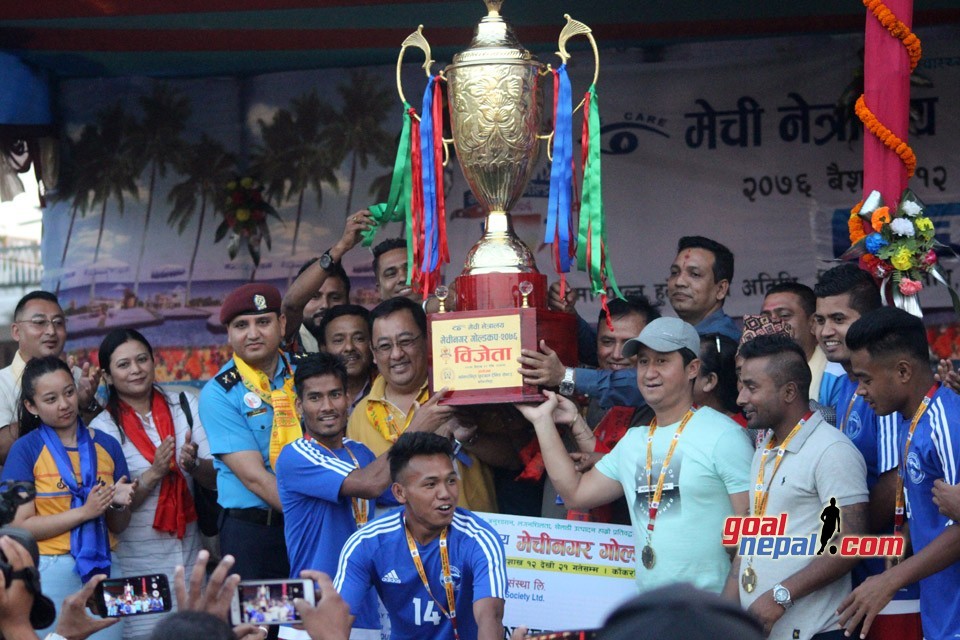 Nepal Police Club Wins Title Of 4th Mechinagar Gold Cup